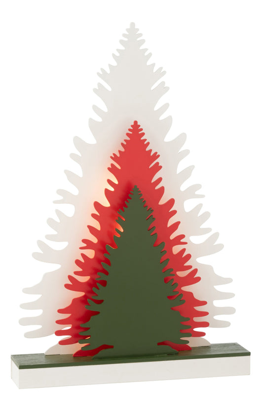 Deco Winter LED Trees Wood Mix