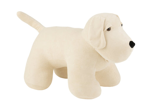 Door Stop Dog Bouclé Ecru