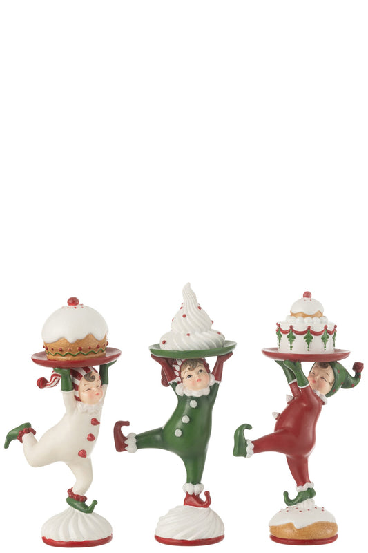 Elf Pastry Resin Mix Assortment Of 3