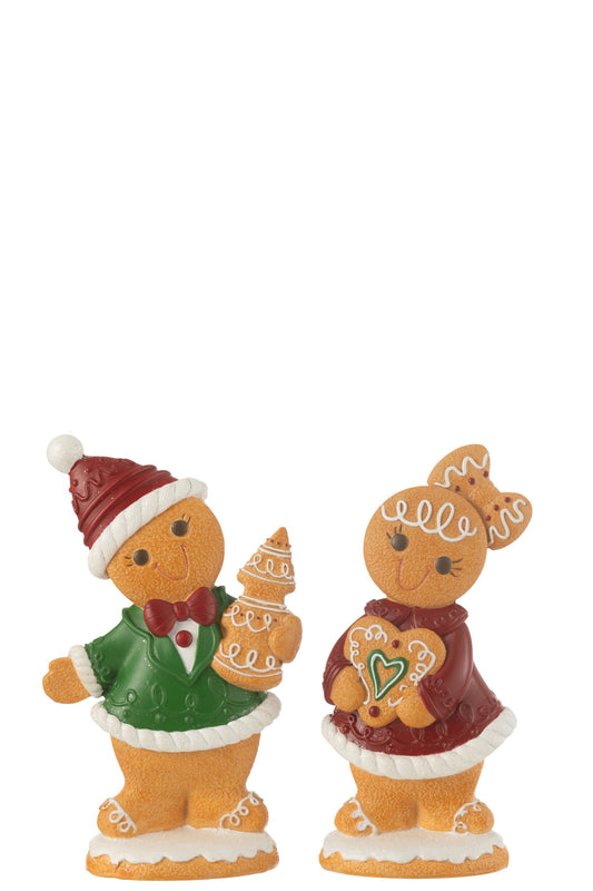 Gingerbread Boy+Girl Cake Resin Mix Large Assortment Of 2