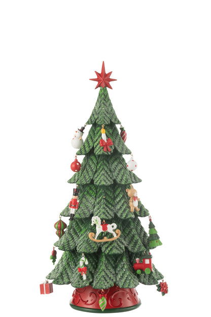 Xmas Tree LED Ornaments Resin Mix Small