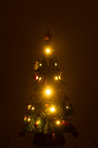 Xmas Tree LED Ornaments Resin Mix Small