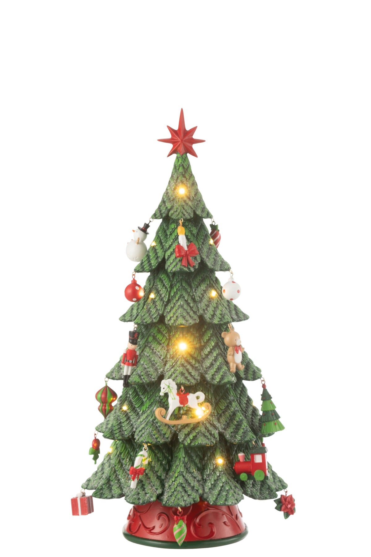 Xmas Tree LED Ornaments Resin Mix Small