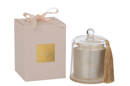 Geurkaars Stolp Merci Beige Large 45uur