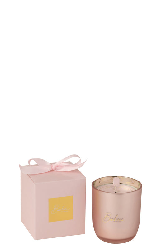 Geurkaars Bonheur Roze Small 35uur