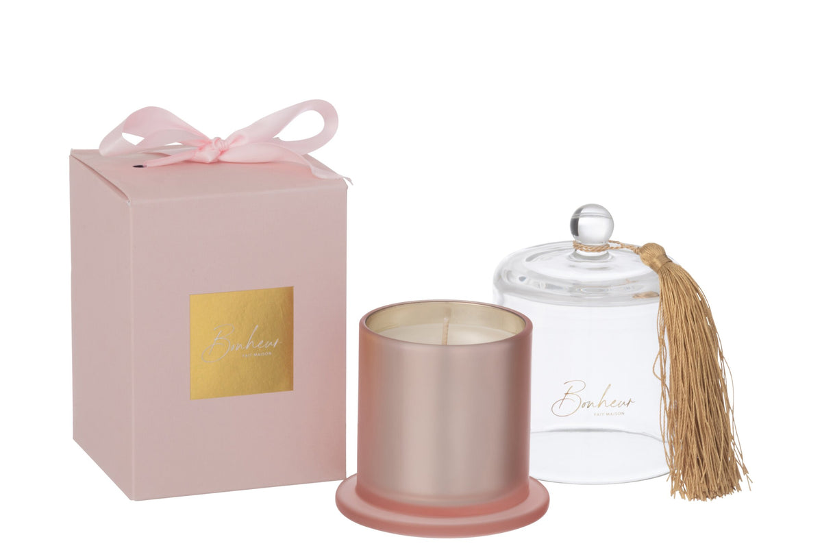 Geurkaars Stolp Bonheur Roze Small 30uur