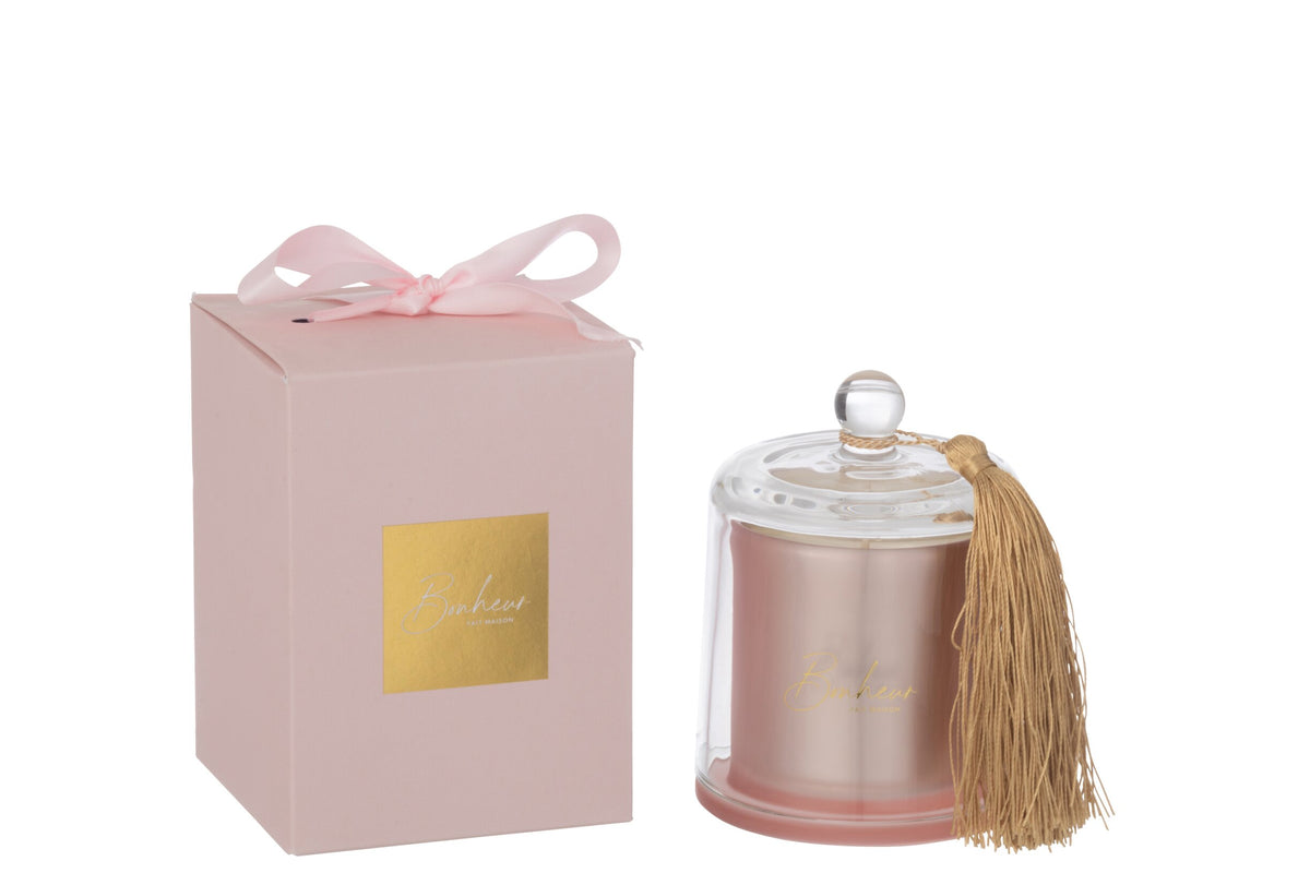Geurkaars Stolp Bonheur Roze Small 30uur