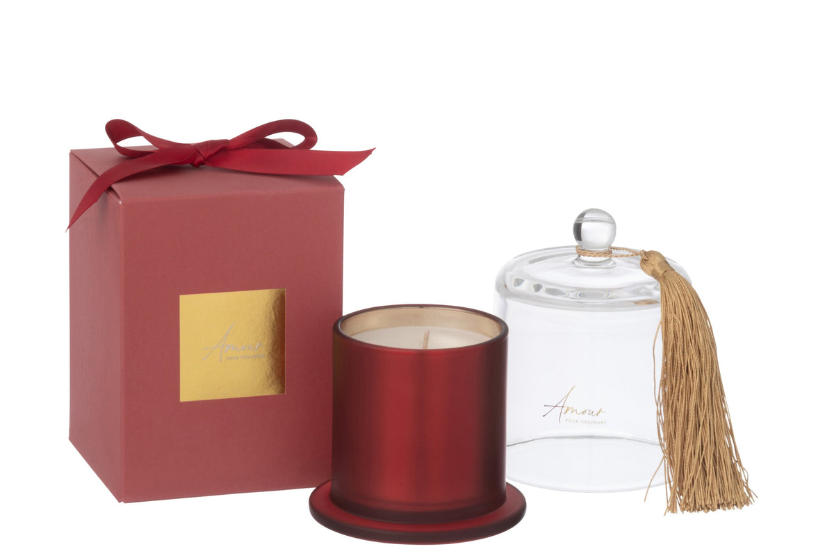 Geurkaars Stolp Amour Rood Small 30uur