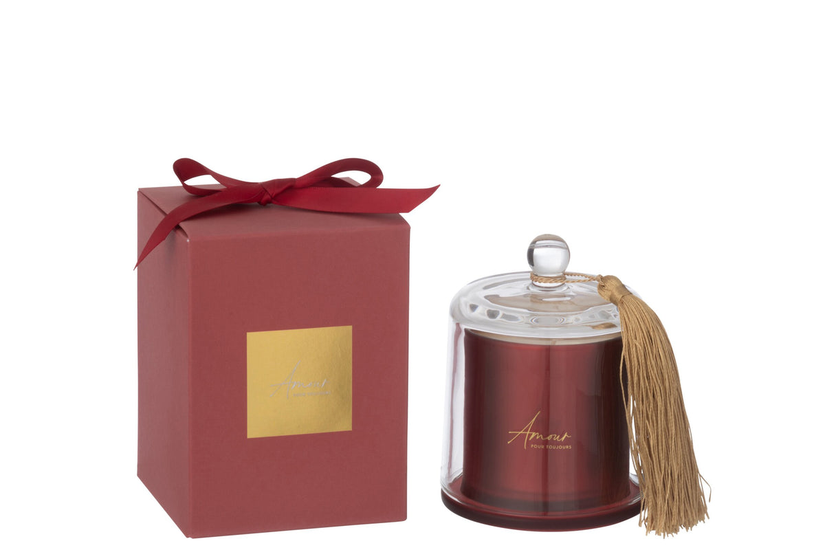 Geurkaars Stolp Amour Rood Small 30uur