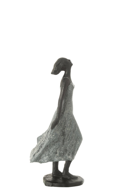 Girl Looking At Sky Resin Black/Grey Small