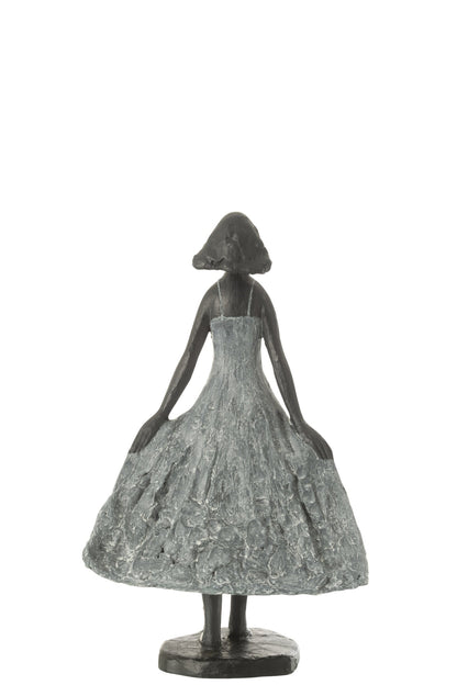Girl Looking At Sky Resin Black/Grey Small