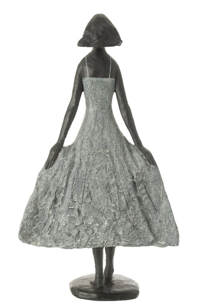 Girl Looking At Sky Resin Black/Grey Large