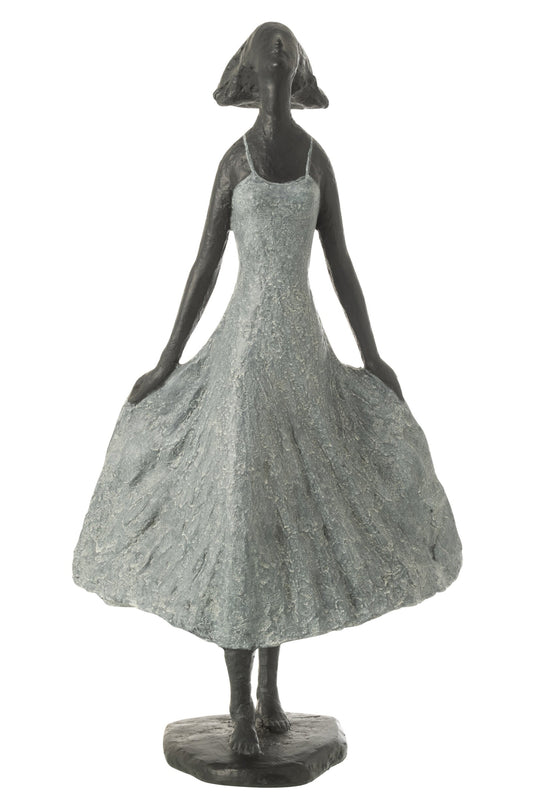 Girl Looking At Sky Resin Black/Grey Large