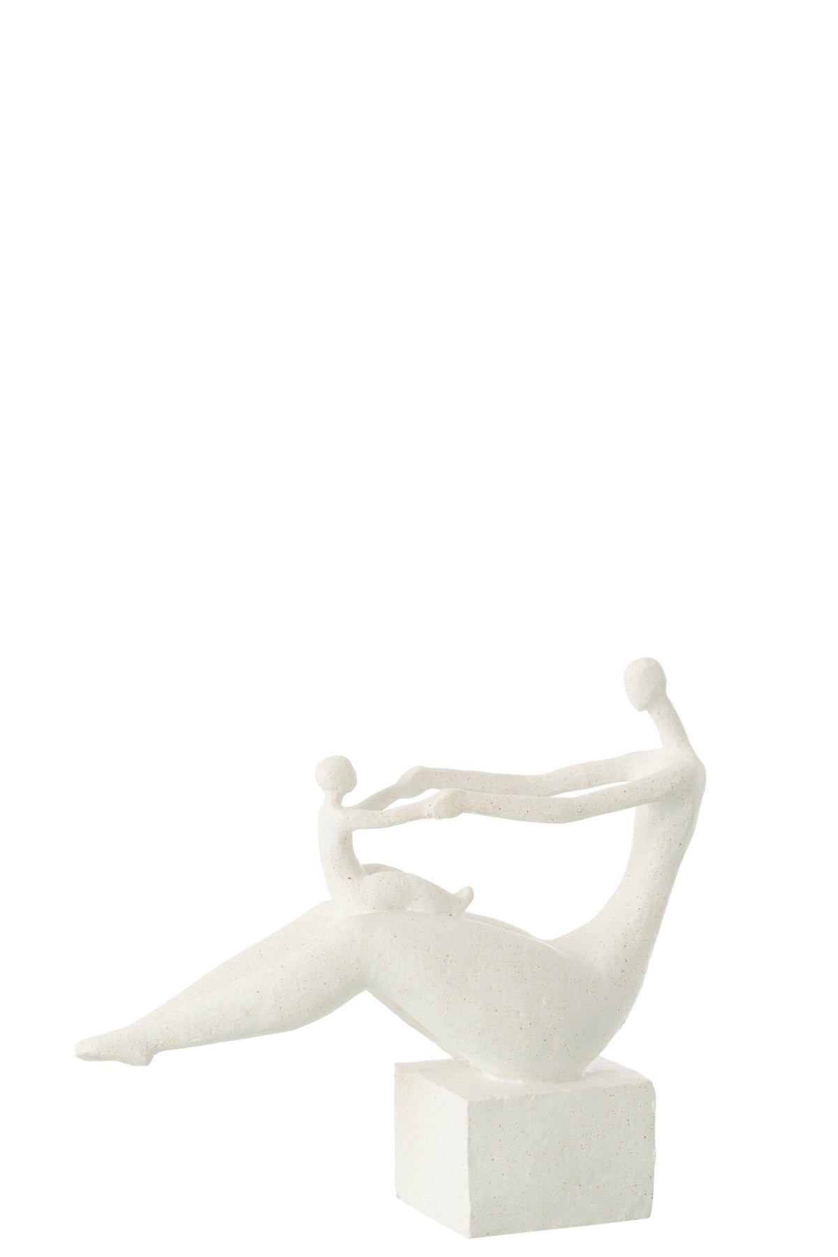 Mum+Kid On Knees Resin Matt White