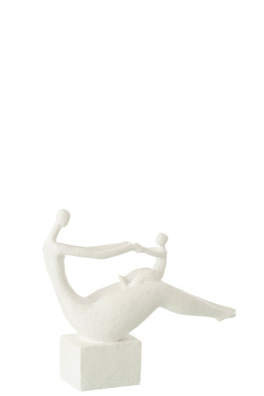 Mum+Kid On Knees Resin Matt White