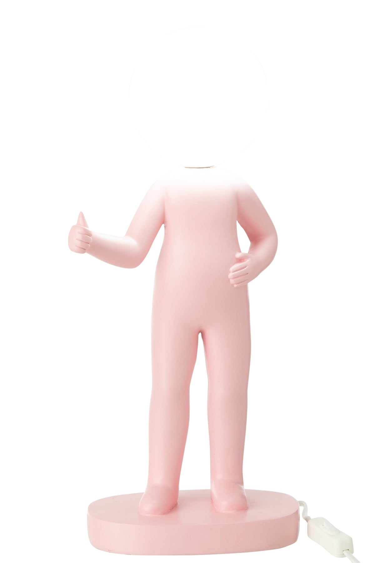 Table lamp thumbs up resin pink