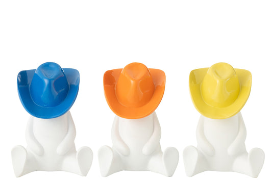 Figure Cowboy Hat Resin Mix Assortment Of 3