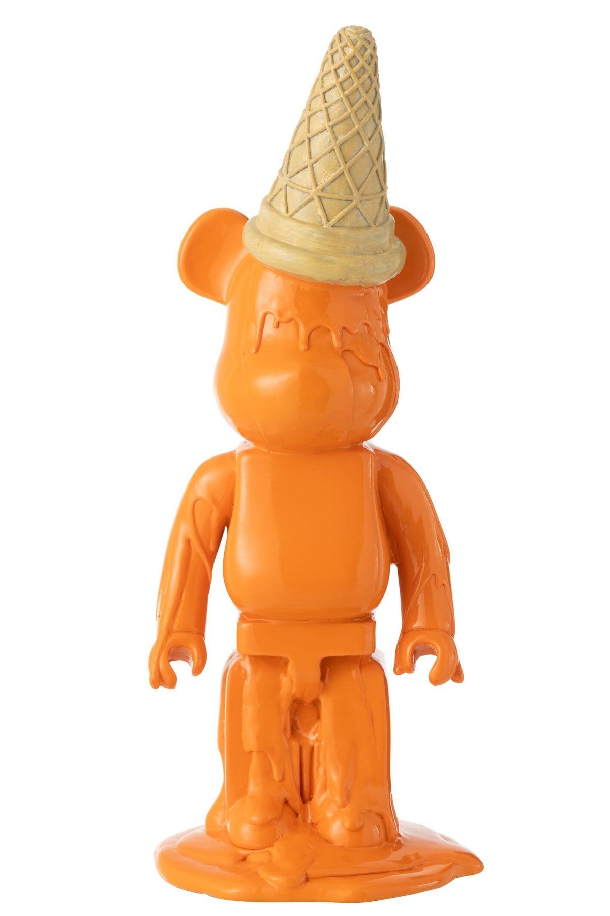 Bear Ice Cream Cone Resin Orange