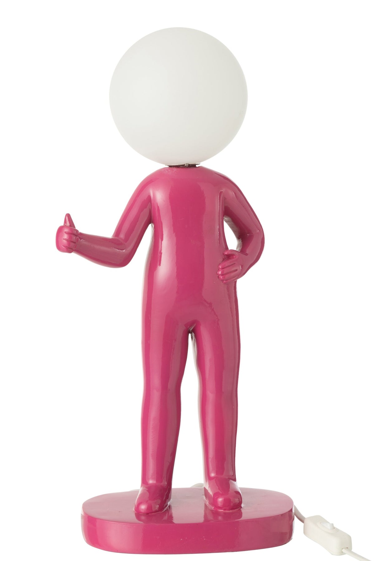 Table lamp thumbs up resin fuchsia