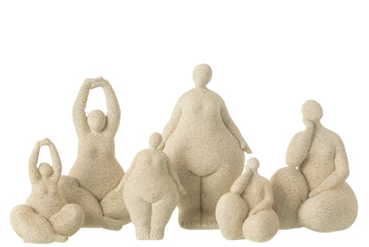 Women Modern Resin Beige Large Assortment Of 3