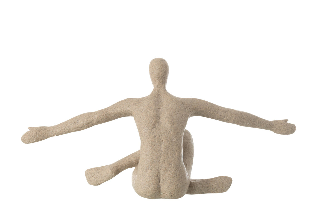 Figure Arm Open Resin Beige