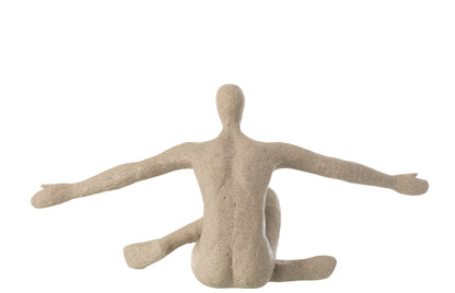 Figure Arm Open Resin Beige