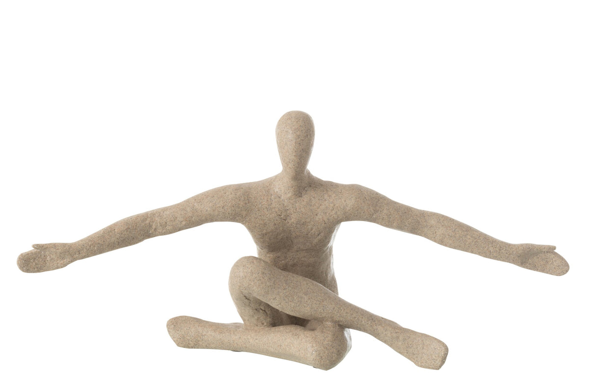 Figure Arm Open Resin Beige