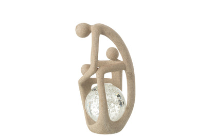 Couple Ball Resin/Crystal Beige