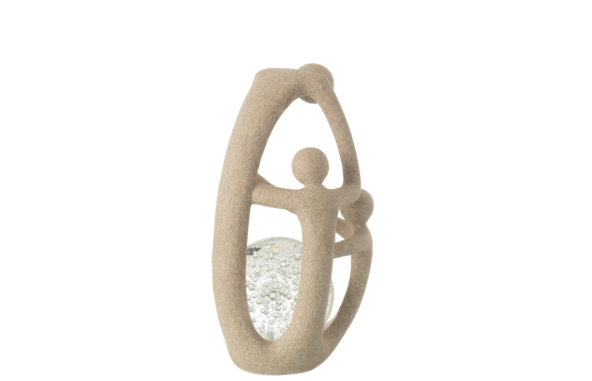 Couple Ball Resin/Crystal Beige