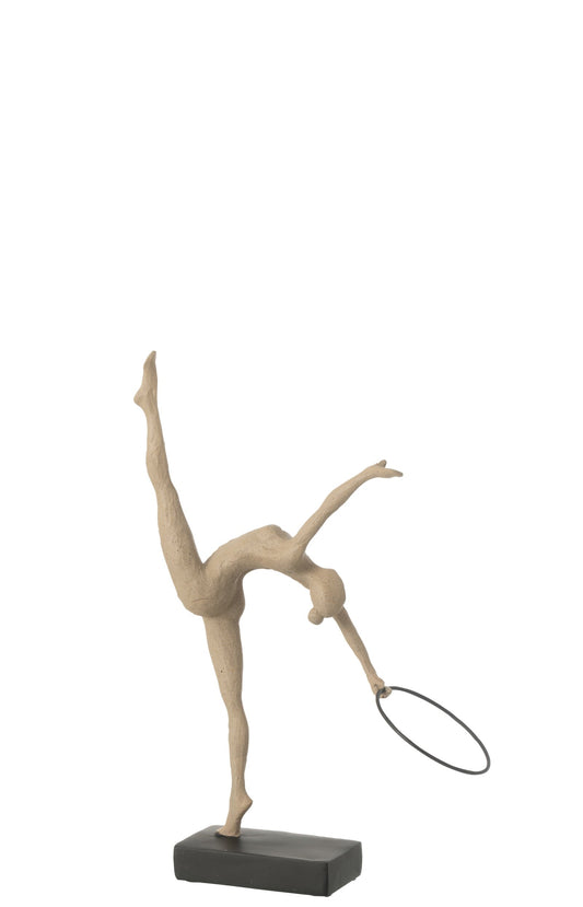Gymnast Hoop On Base Resin Beige/Black