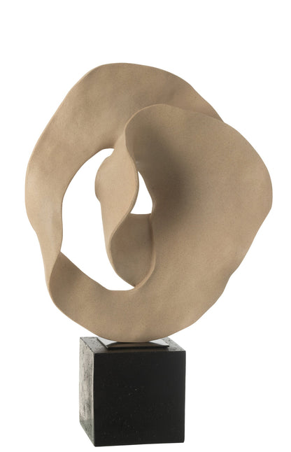 Deco Abstract On Base Resin Beige/Black