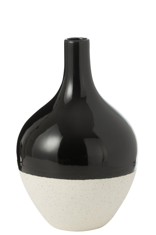 Vase Iva Porcelain Black/White Large