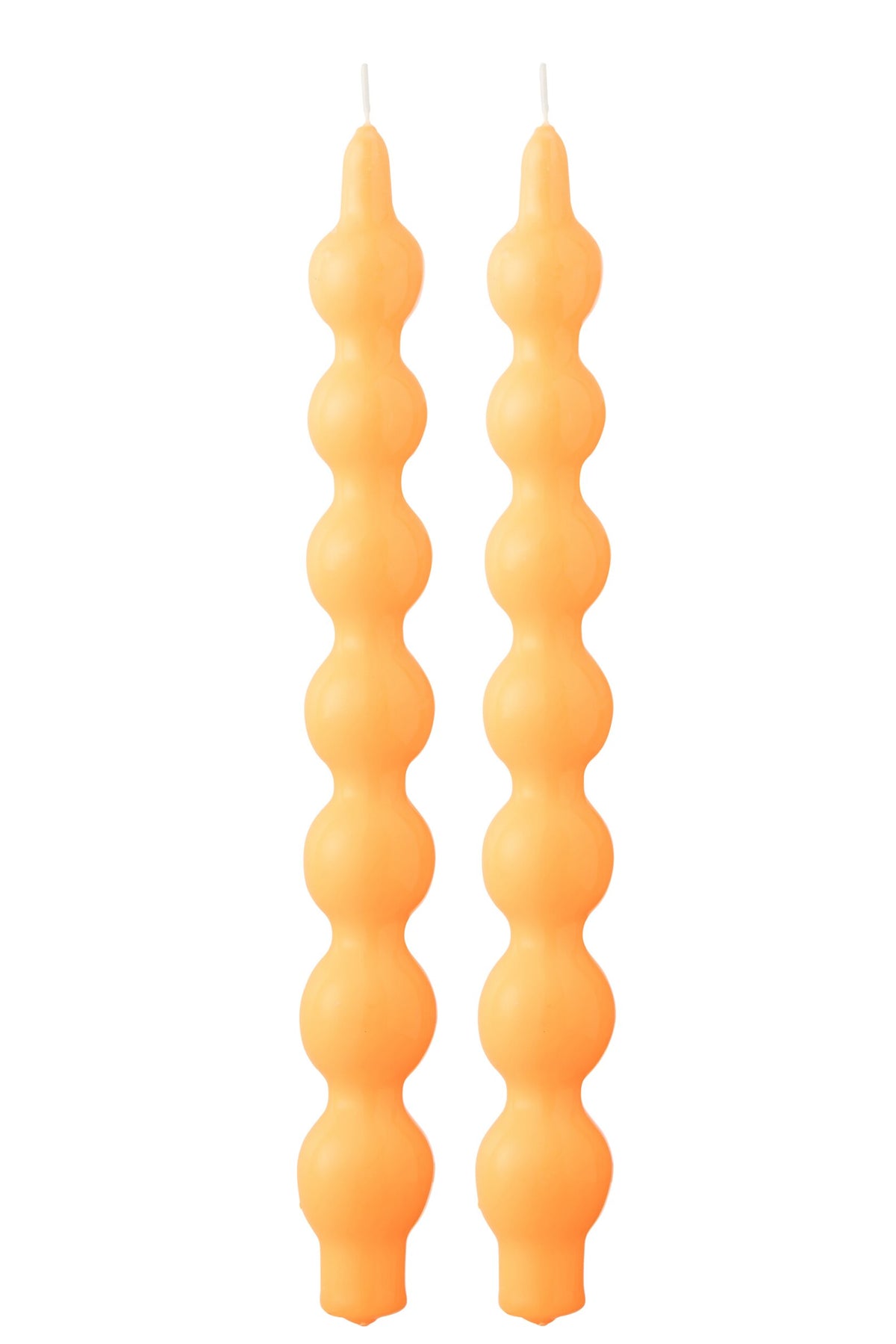 Doos Van 2 Kaarsen Kalebas Fluo Oranje - 5 Uur