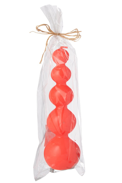 Kaars Kalebas Fluo Rood - 25 Uur