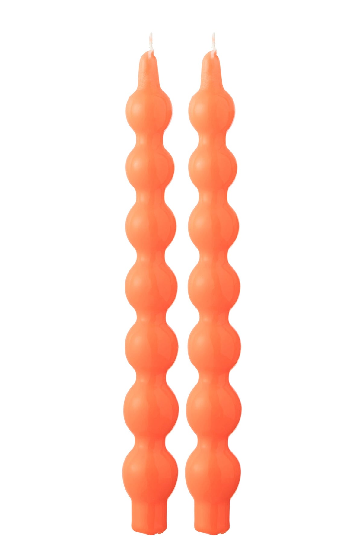 Doos Van 2 Kaarsen Kalebas Fluo Rood - 5 Uur