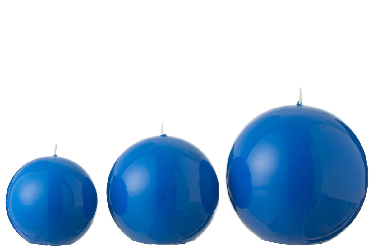 Kaars Bol Was Fluo Blauw - 50 Uur