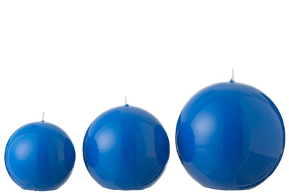 Kaars Bol Was Fluo Blauw - 50 Uur