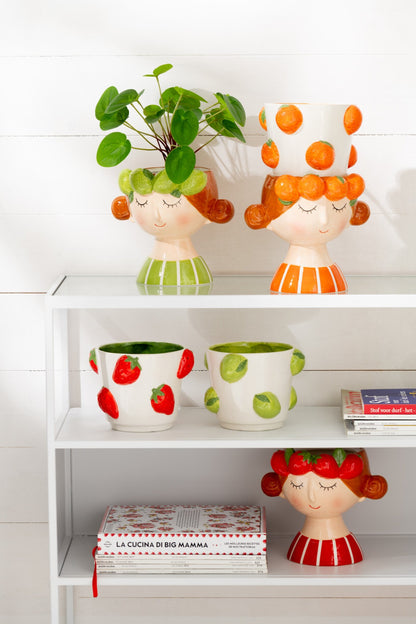 Flowerpot 2 Parts Orange Girl Dolomite