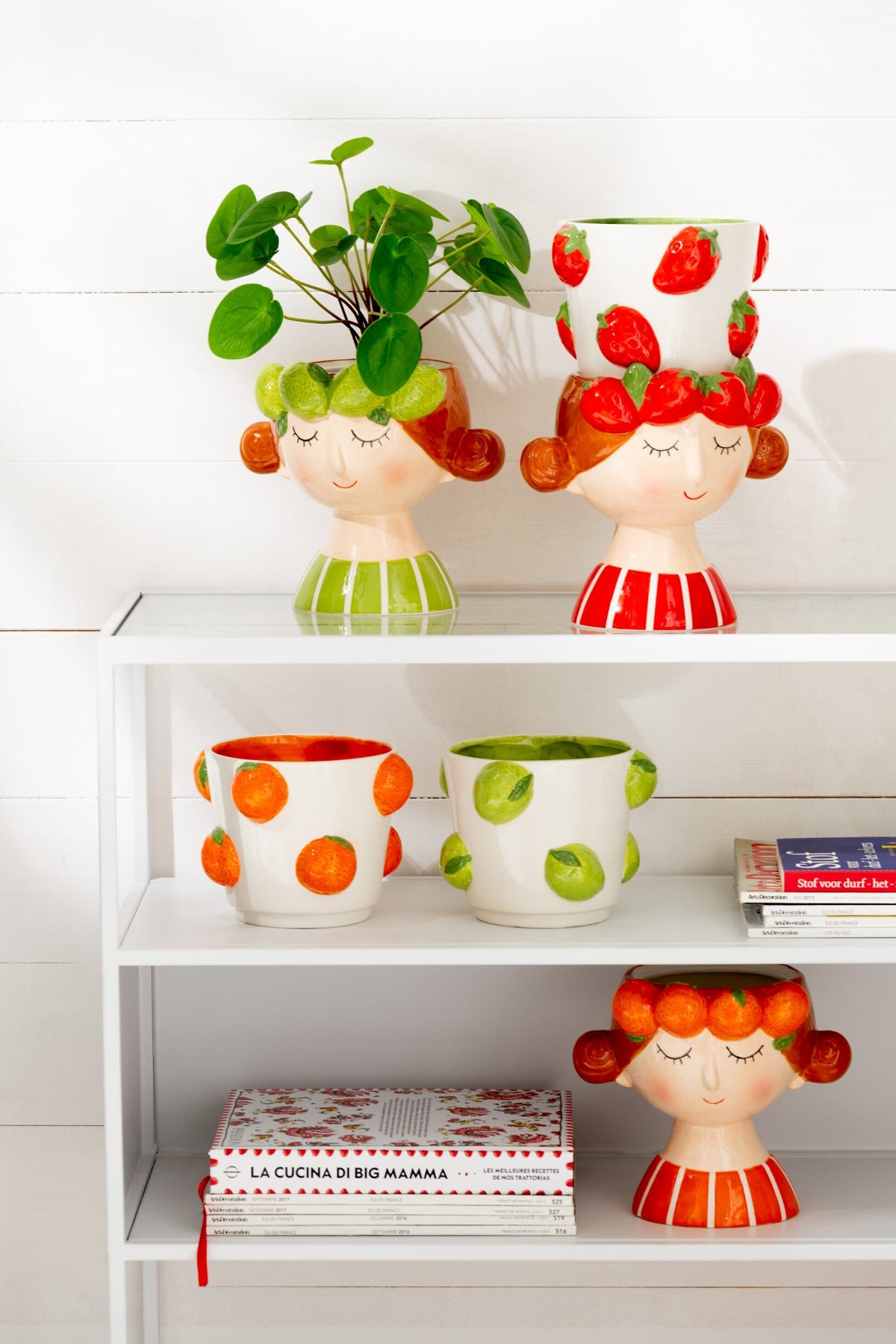 Flowerpot 2 Parts Orange Girl Dolomite