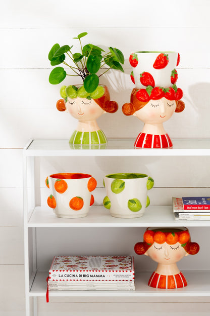 Flowerpot 2 Parts Orange Girl Dolomite