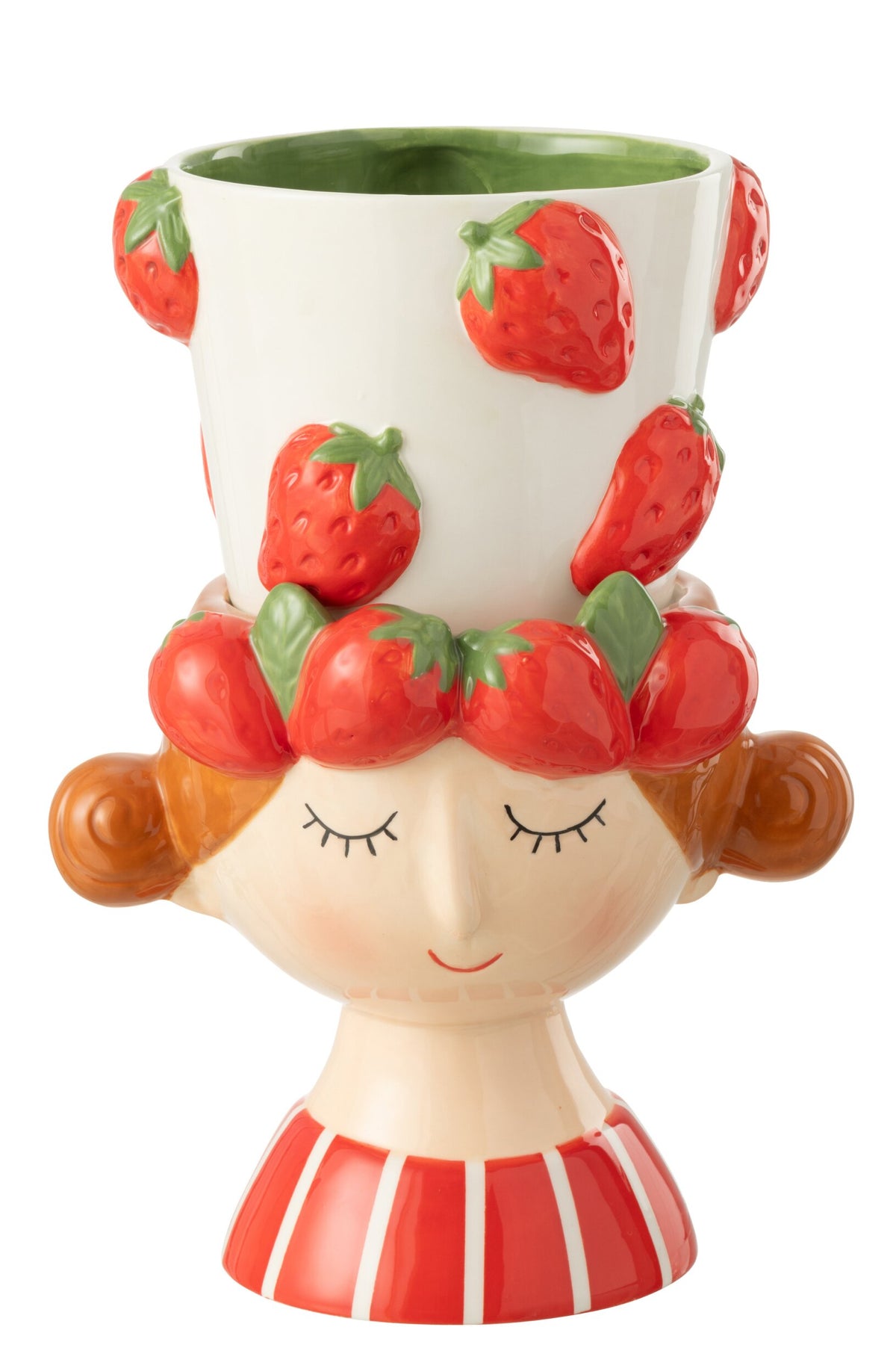 Flowerpot 2 Parts Strawberry Girl Dolomite