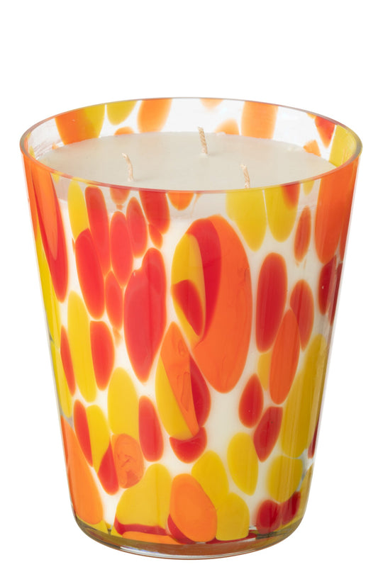 Geurkaars Noa Rood/Geel Large -95uur