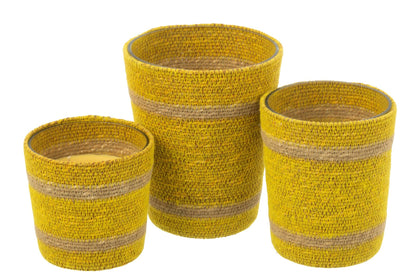 Geurkaars Mand Wax Geel Large - 75 Uur
