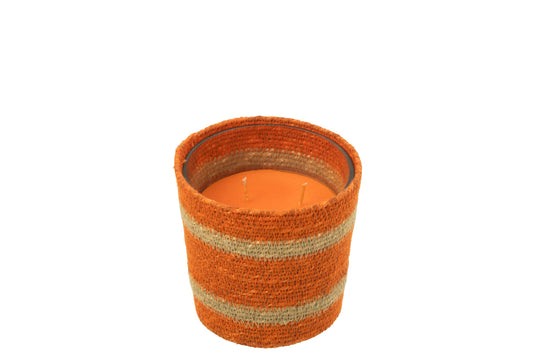 Geurkaars Mand Wax Oranje Small - 45 Uur