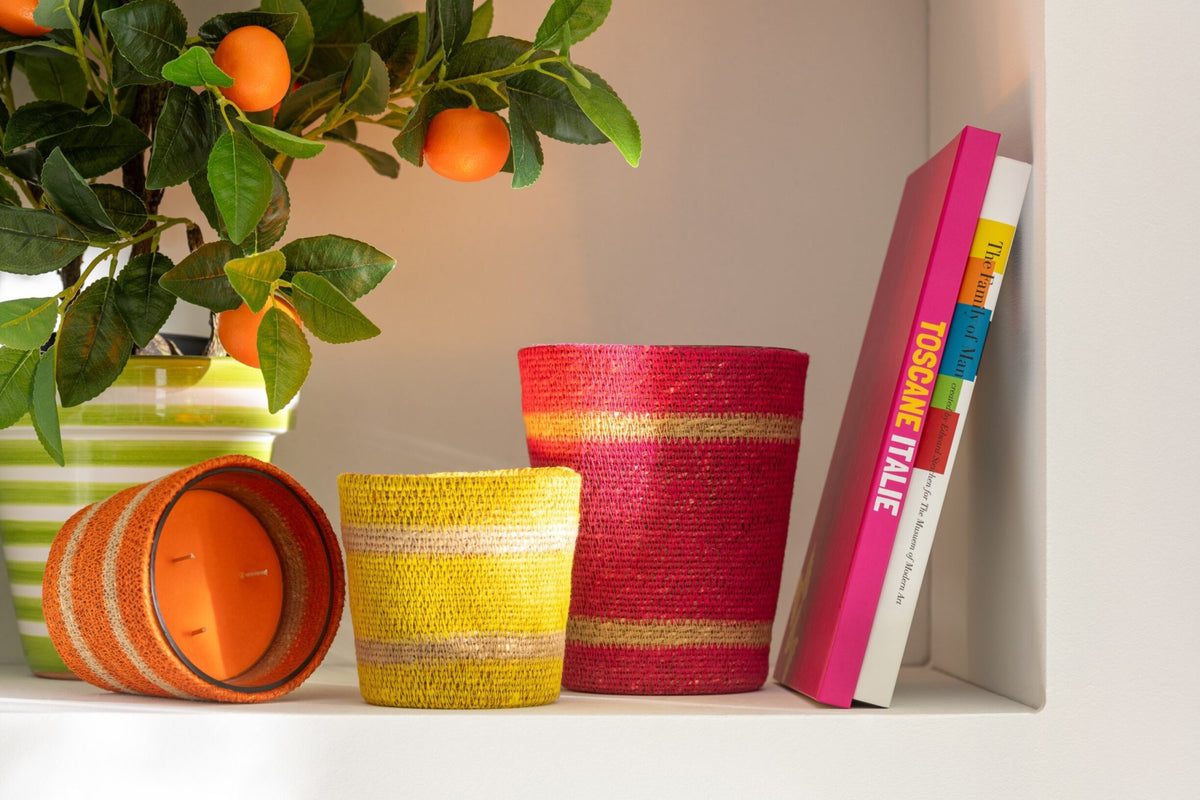 Geurkaars Mand Wax Oranje Small - 45 Uur