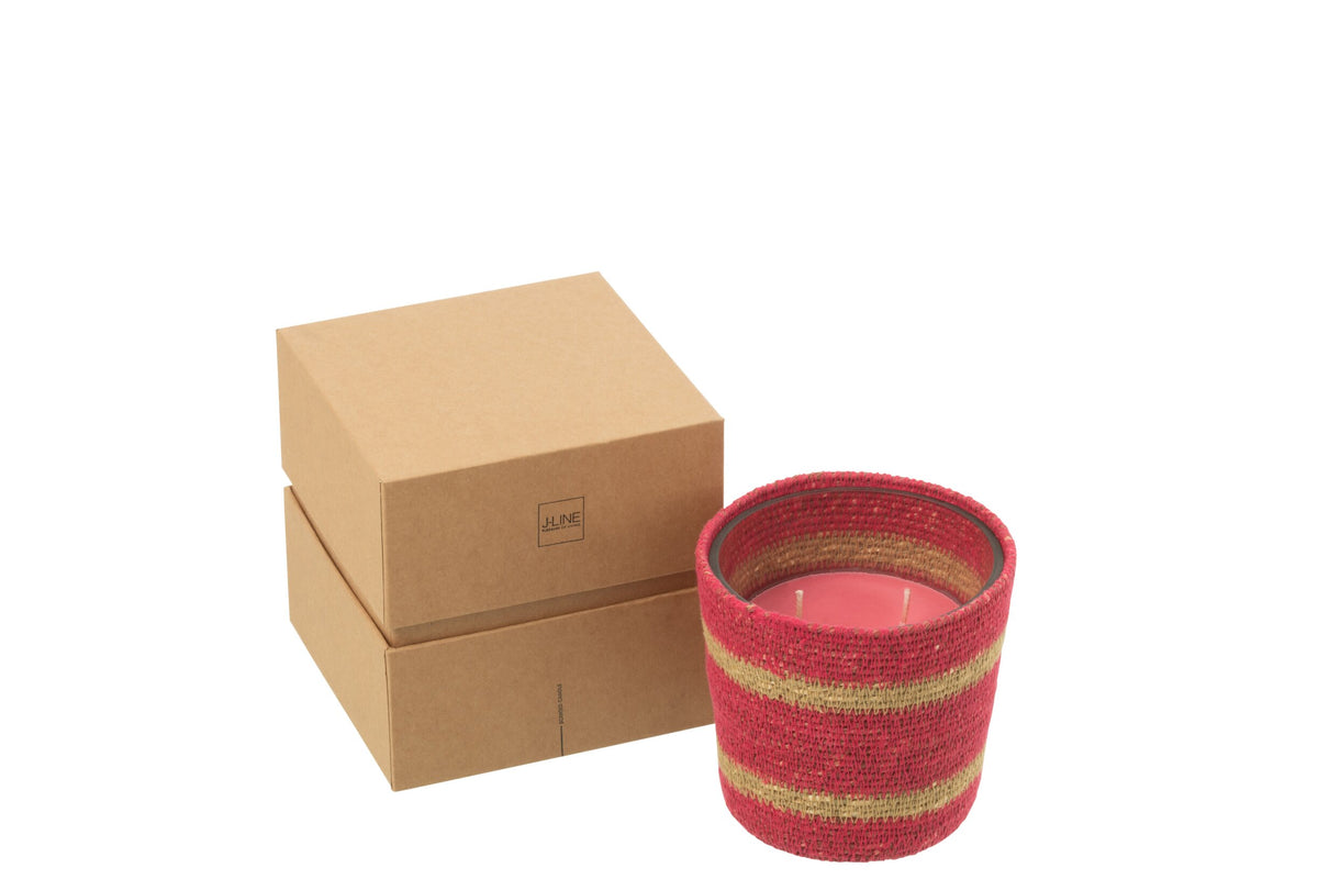 Geurkaars Mand Wax Fuchsia Small - 45 Uur