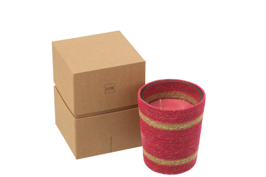 Geurkaars Mand Wax Fuchsia Mediium -55 Uur