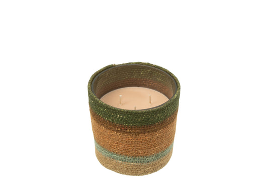 Geurkaars Mand Beige Bei/Bl Small- 45 Uur