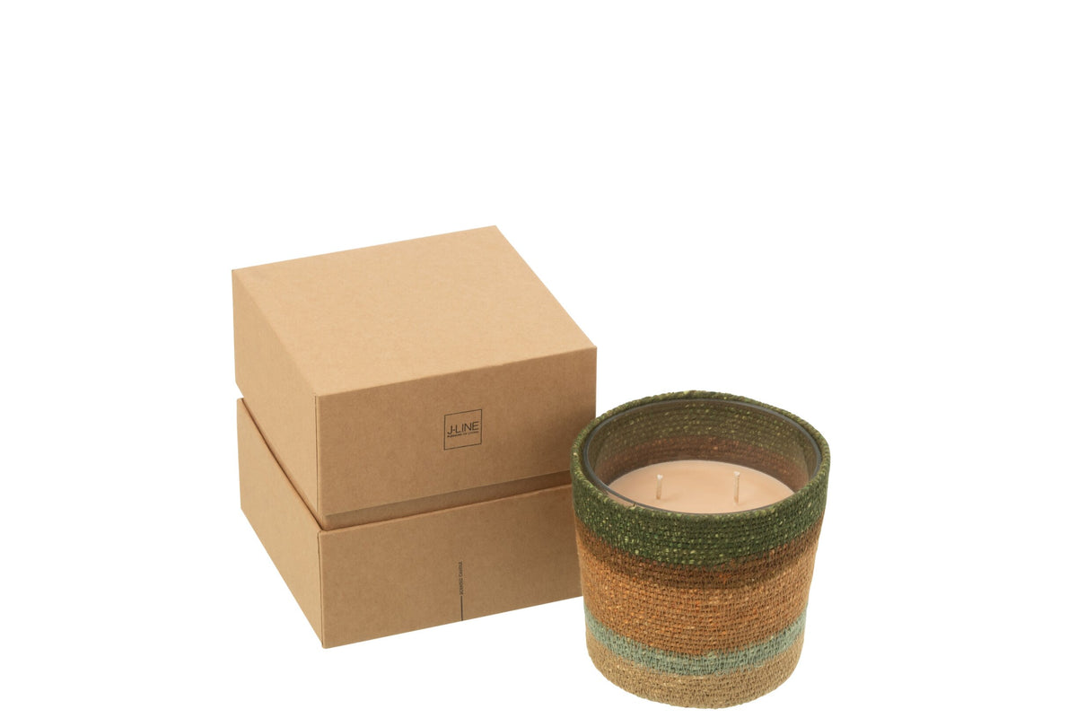 Geurkaars Mand Beige Bei/Bl Small- 45 Uur