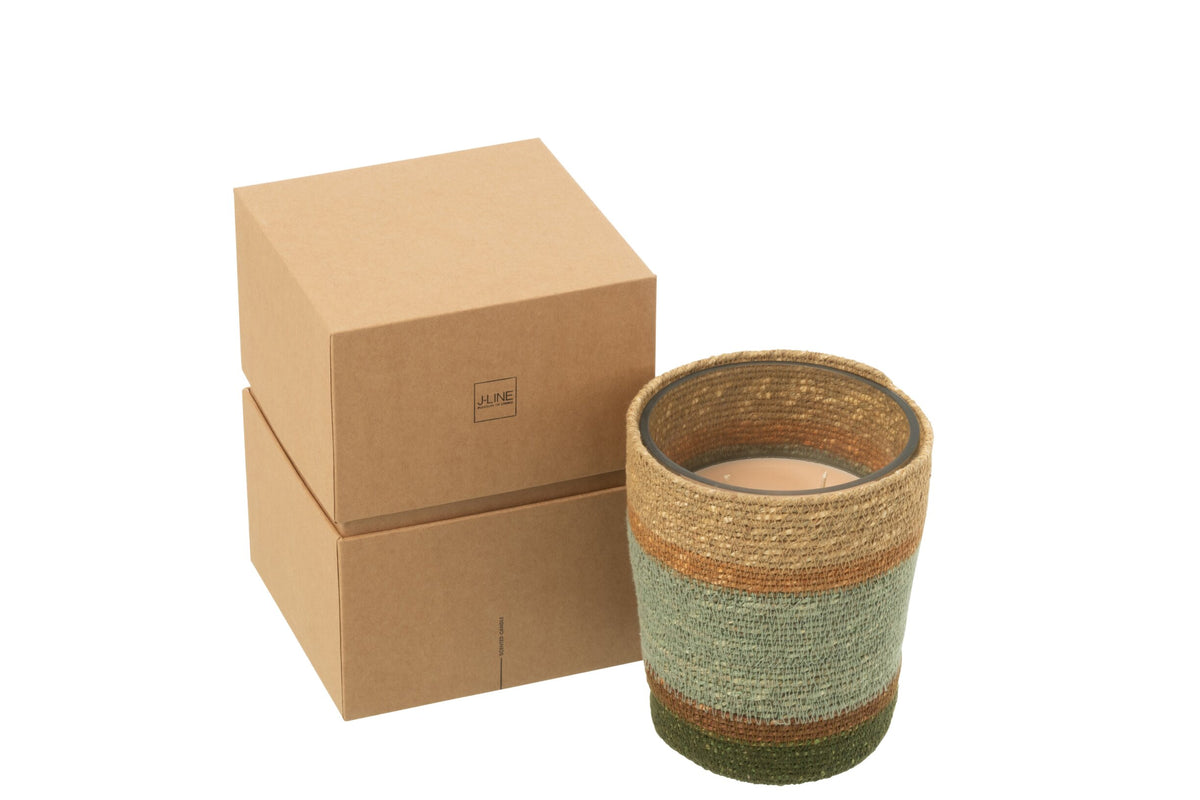 Geurkaars Mand Beige Bei/Bl Medium - 55 Uur